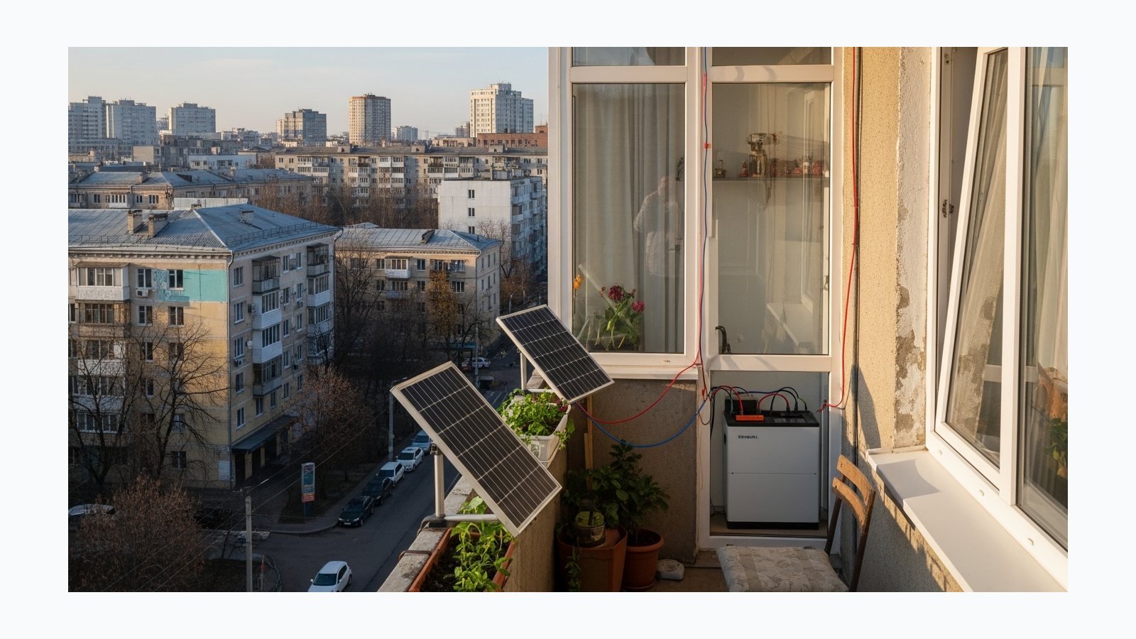 Балконна СЕС для квартири: що реально, безпечно і законно - стаття SolarProm