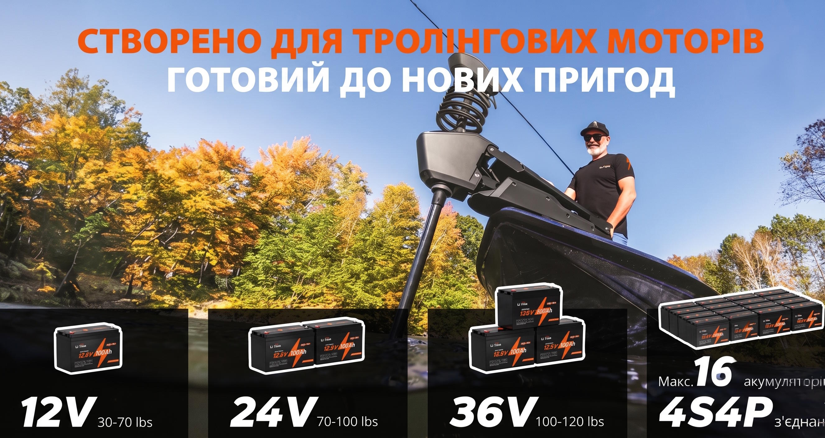 LiFePO4 АКБ для рибалки, човна і кемпінгу - стаття SolarProm
