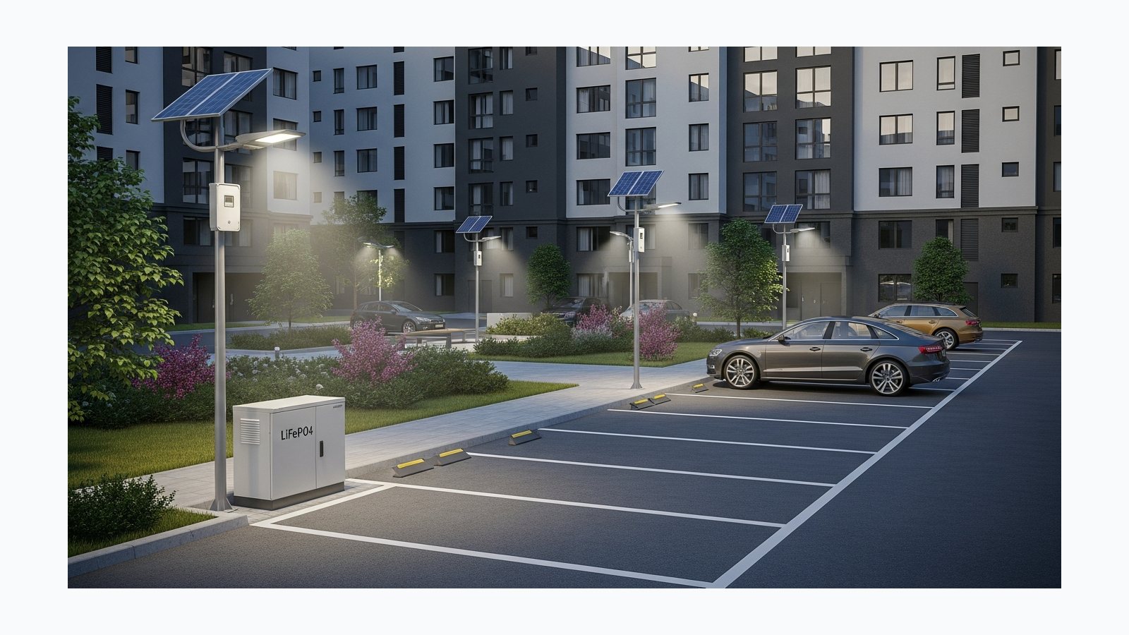 Вуличне освітлення від сонячних панелей і LiFePO4 АКБ - стаття SolarProm