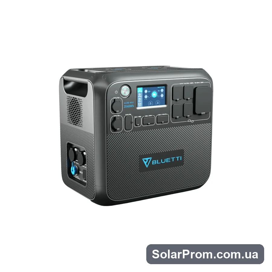 Портативна зарядна станція AC200MAX Bluetti (2200W 2048Wh AC220V EU) в каталозі SolarProm