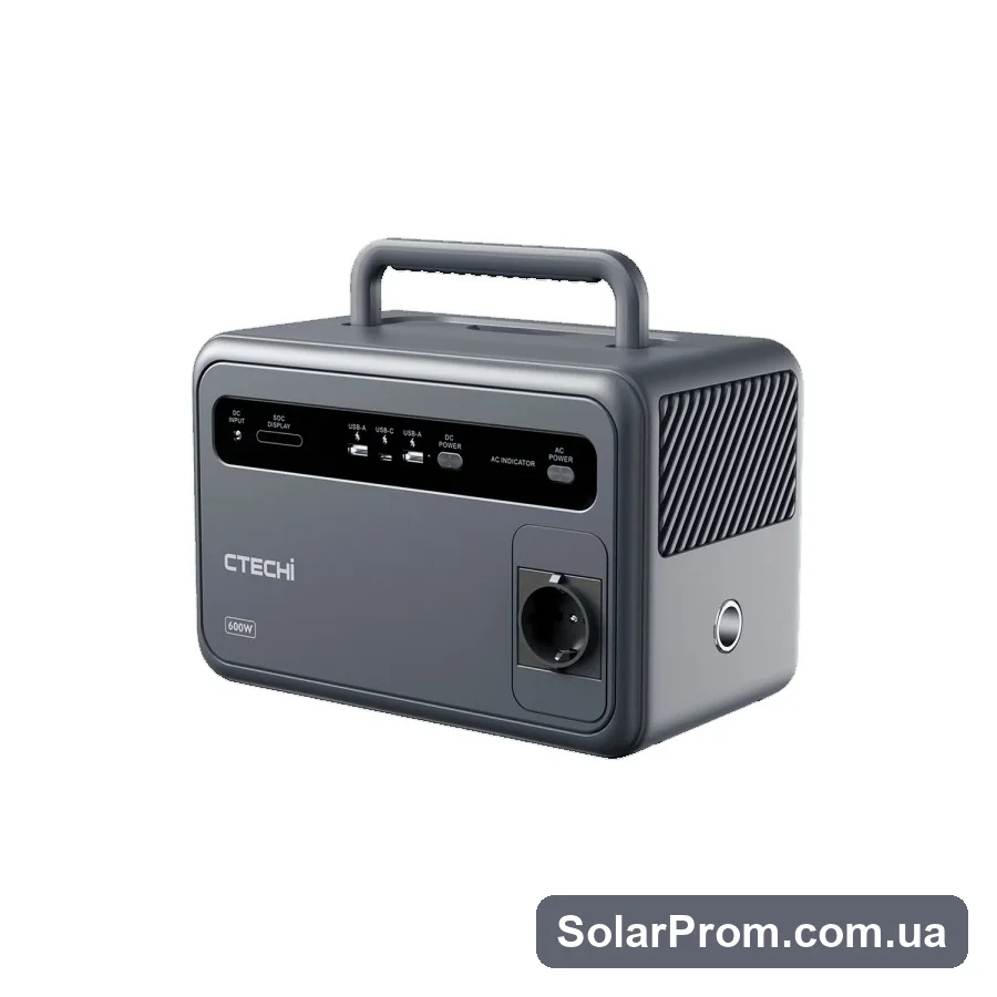 Портативна зарядна станція GT600 Portable Power Station CTECHi (600W 691Wh AC220V EU) в каталозі SolarProm