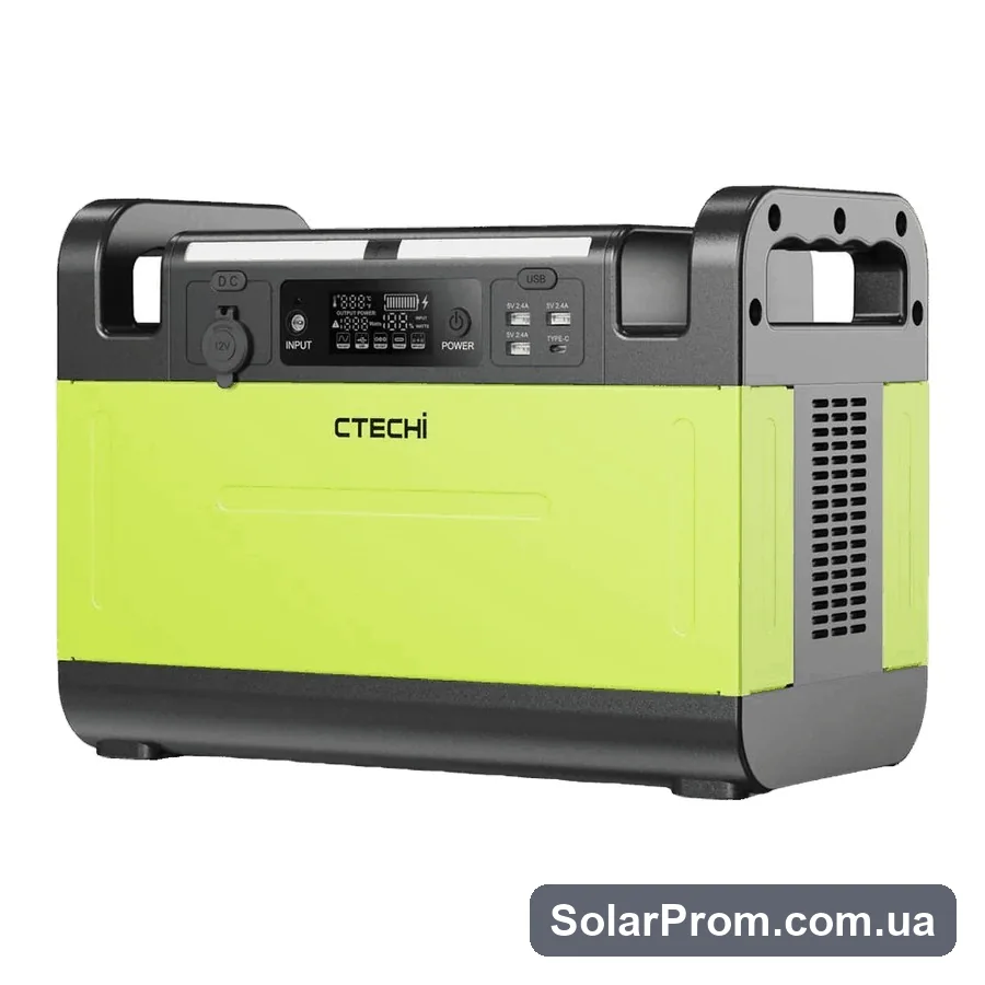 Портативна зарядна станція GT1500 Portable Power Station CTECHi (1500W 1210Wh AC220V EU) в каталозі SolarProm