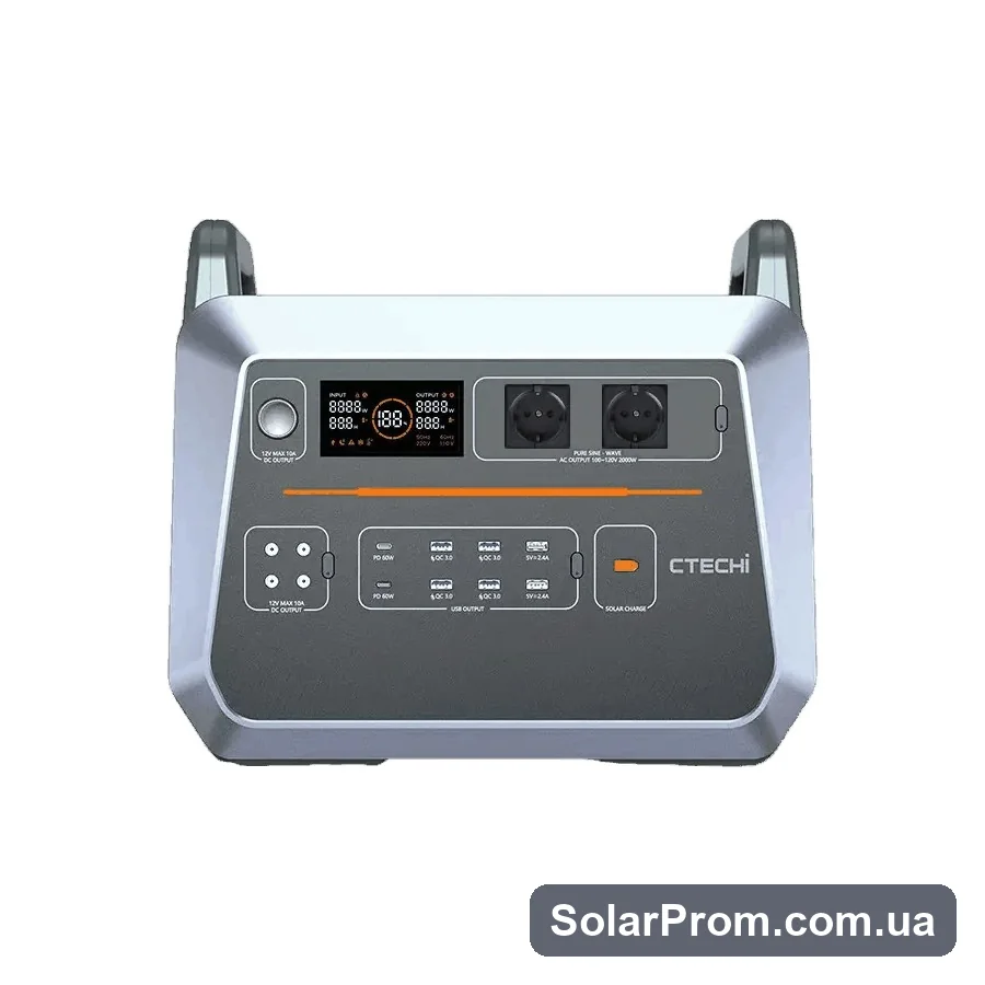 Портативна зарядна станція ST2000 Portable Power Station CTECHi (2000W 2073Wh AC220V EU) в каталозі SolarProm