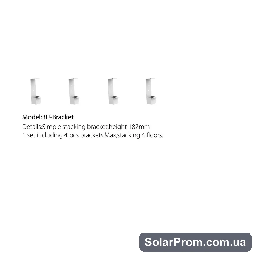 Кронштейн укладання Battery Brackets 3U-model for SE-G5.1 Pro - фото 2, SolarProm