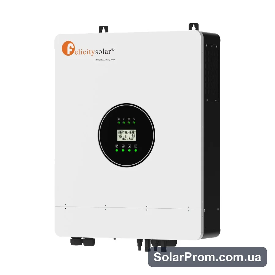 Автономний інвертор IVEM8048-LV Felicity  (8 kW, 1 фаза, 2 MPPT) в каталозі SolarProm