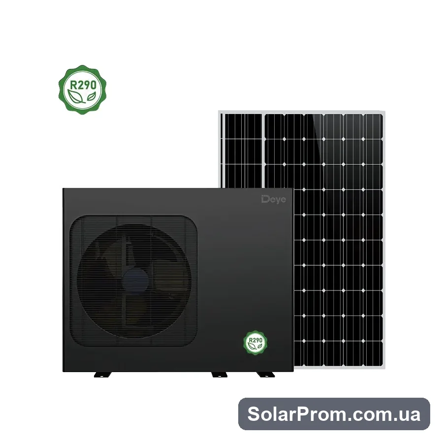 Сонячний DC інвертор тепловий насос R290 16kW повітря-вода DAWG1-ACDC-16R3EP Deye в каталозі SolarProm