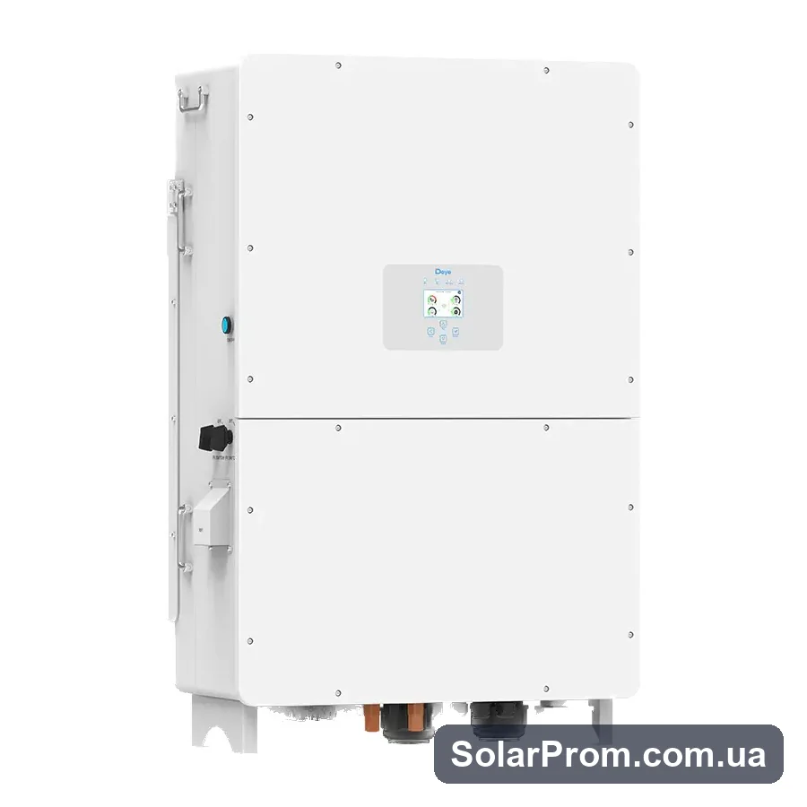 Гібридний інвертор Deye SUN-100K-SG02HP3-EU-GM10 (100 кВт, 3 фази, HV, 10 MPPT, WiFi) в каталозі SolarProm