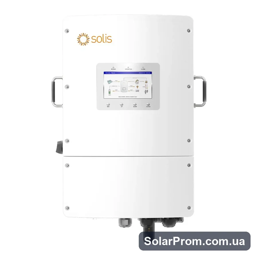 Гібридний інвертор S6-EH3P15K02-NV-YD-L Solis (15kW, 3 фази, 2 MPPT, LV) в каталозі SolarProm