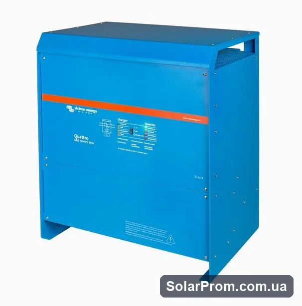 Інвертор гібридний Victron Energy Quattro 48/15000/200-100/100 (15 кВА/12 кВт, 1 фаза, без MPPT) в каталозі SolarProm
