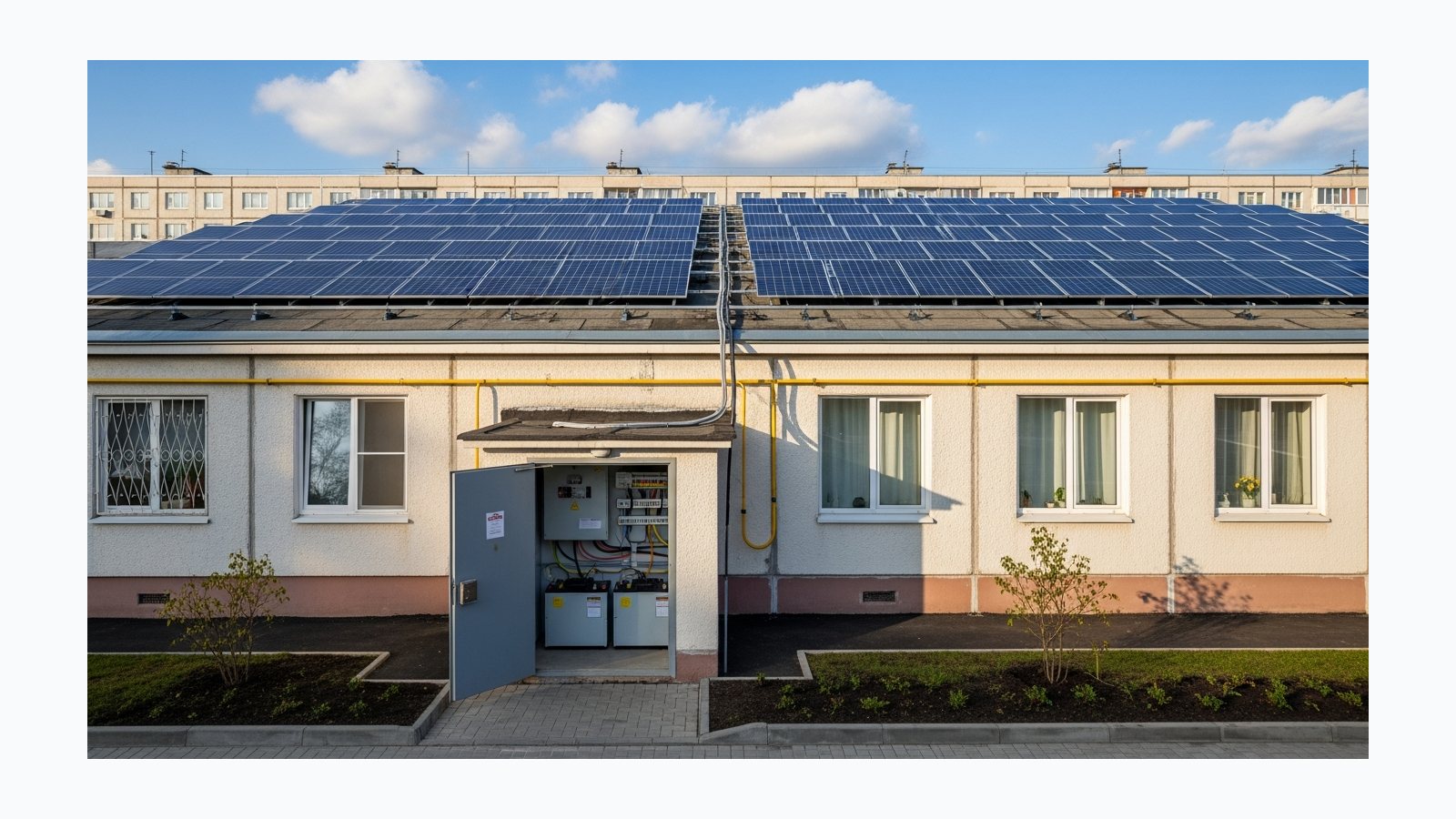 Автономне рішення для ОСББ 15-50 кВт і АКБ 15-60 кВт*год - рішення SolarProm під ключ